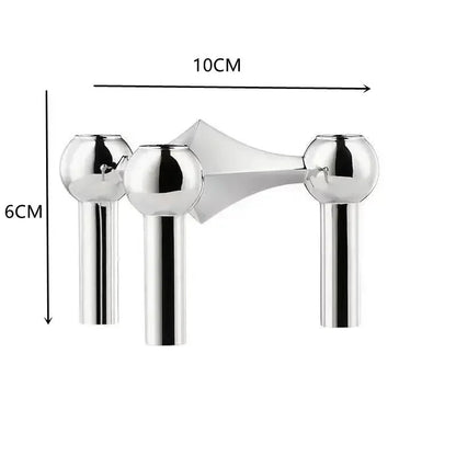 Bougeoir mariage métal modulaire empilable 3 bougies