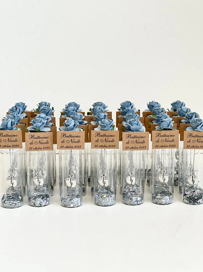 Cadeau invité mariage rose sous cloche — vue 35