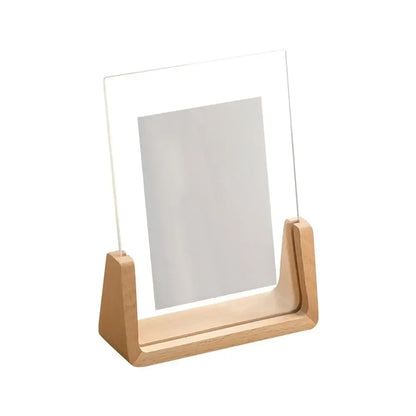 Cadre photo mariage acrylique socle bois en U