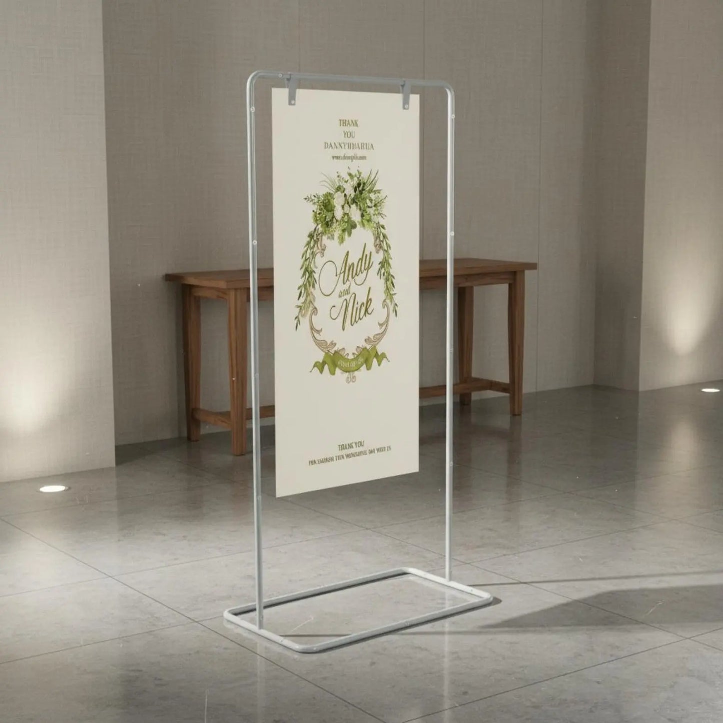Support Panneau Bienvenue Mariage en Métal