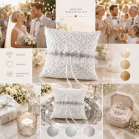 Coussin alliance crochet ceinture strass — vue 2