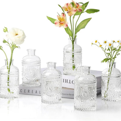 Vase Soliflore en Verre Ciselé