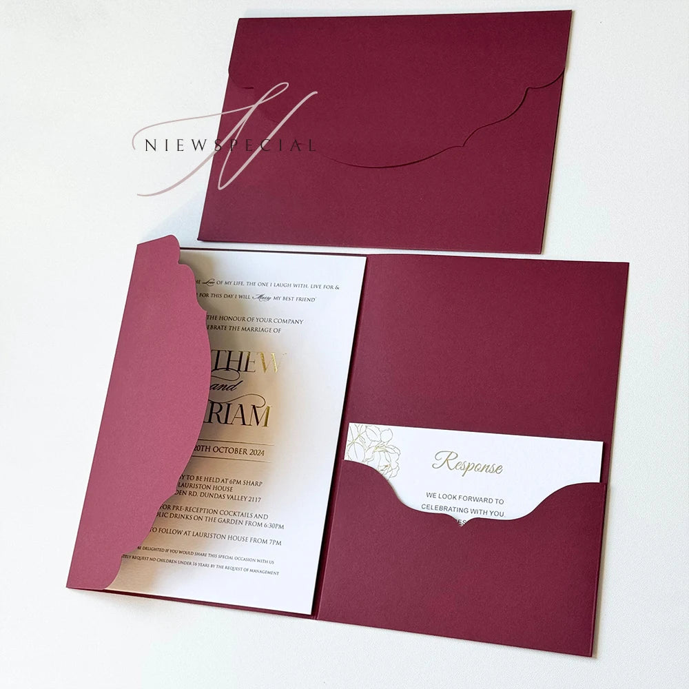 Pochette Carton Faire-Part Mariage Vierge