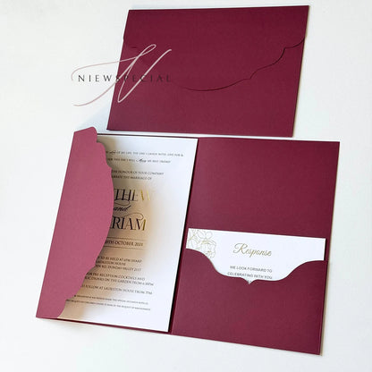 Pochette Carton Faire-Part Mariage Vierge