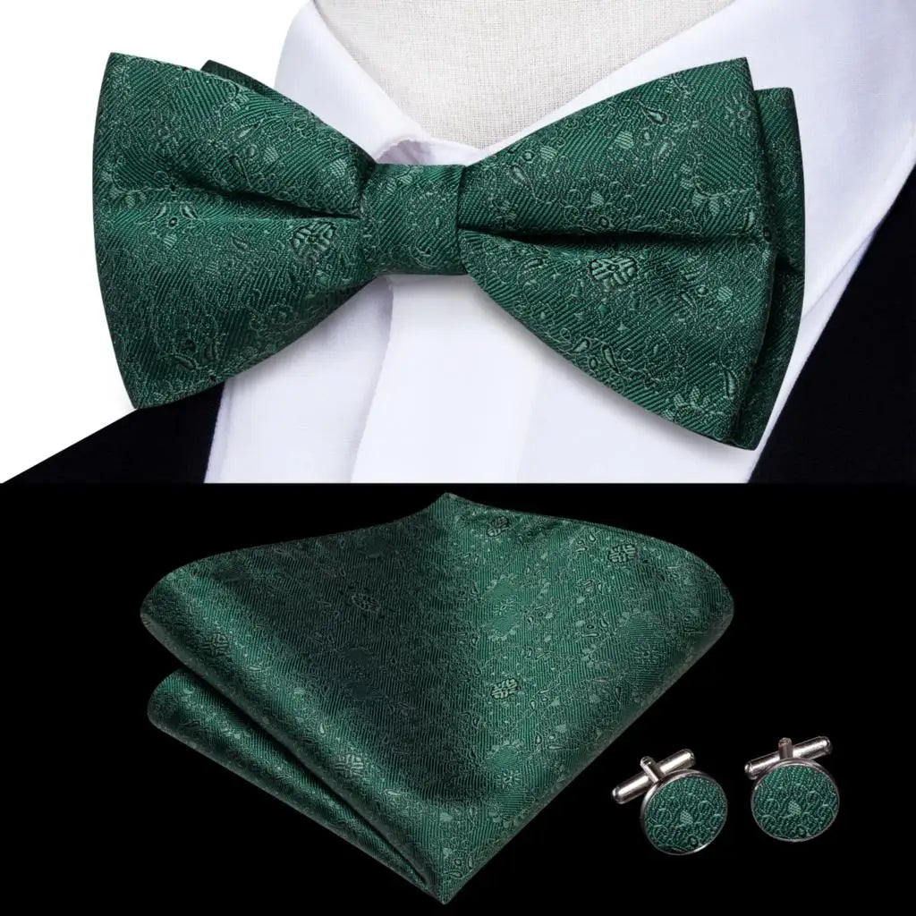 Coffret nœud papillon mariage homme vert