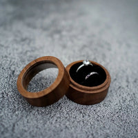 Écrin alliance rond bois noyer — vue 2