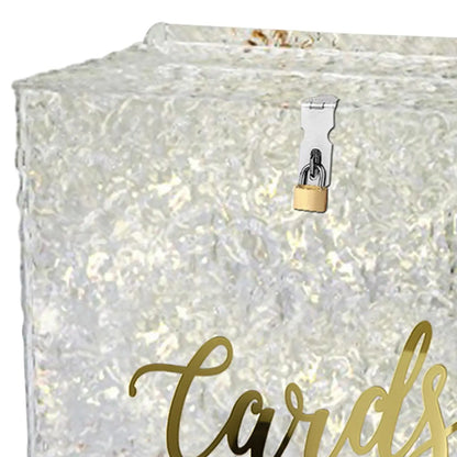Urne mariage acrylique blanche ou irisée