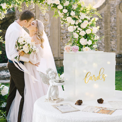 Urne mariage acrylique dépoli guirlande lumineuse — vue 5