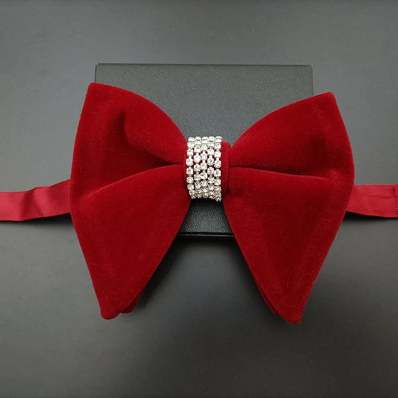 Nœud Papillon Mariage Velours Strass — vue 8