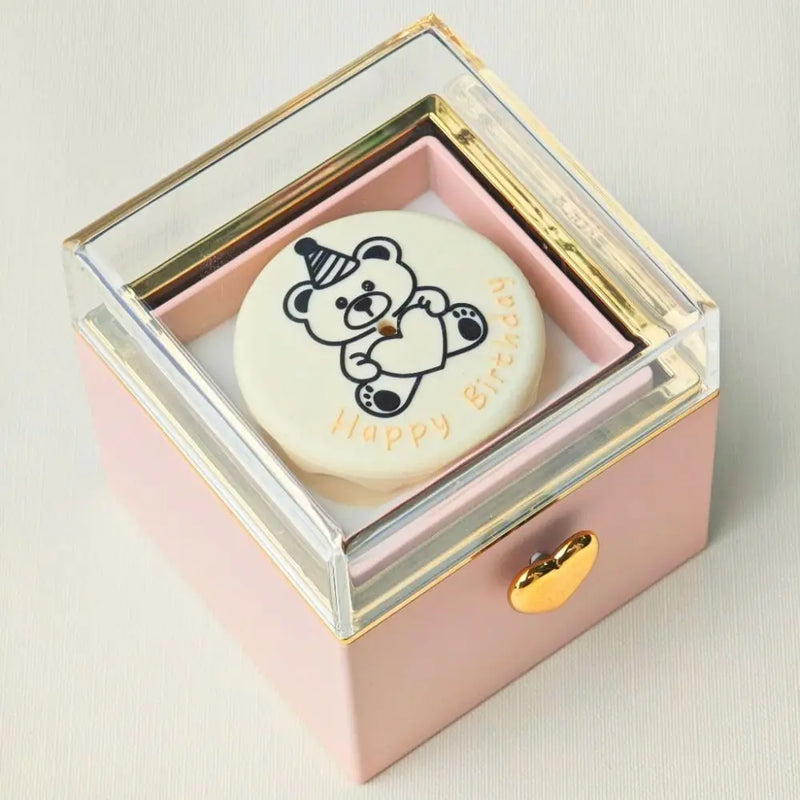 Boîte demande en mariage ourson rotative — vue 4