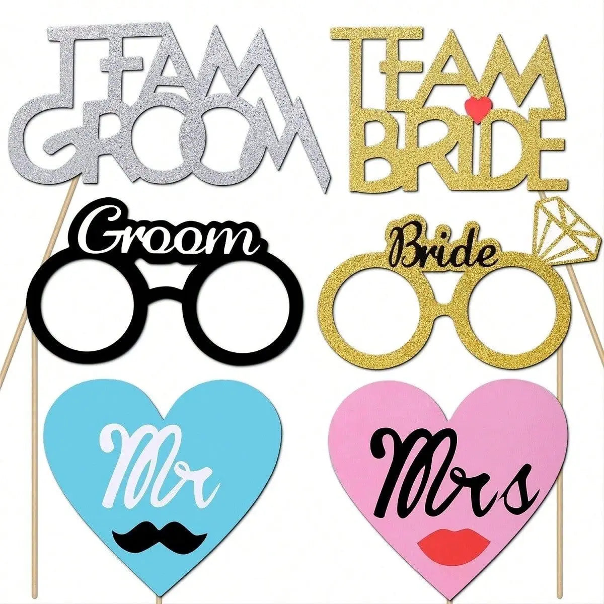 Kit Photobooth Mariage 53 Accessoires — vue 4