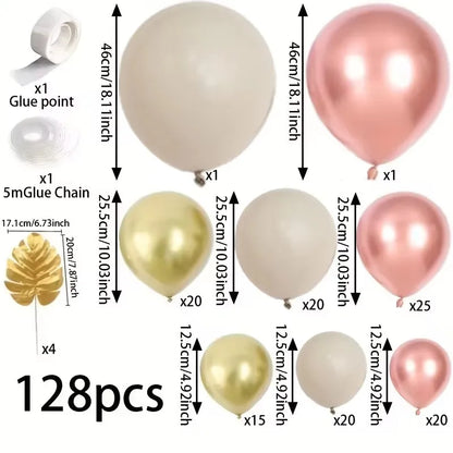 Arche Ballon Mariage Rose Doré