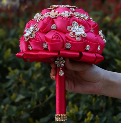 Bouquet de mariée satin et strass — vue 13