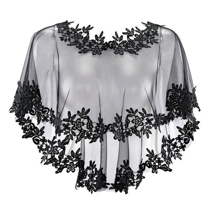 Étole Mariée Cape Tulle Dentelle Brodée