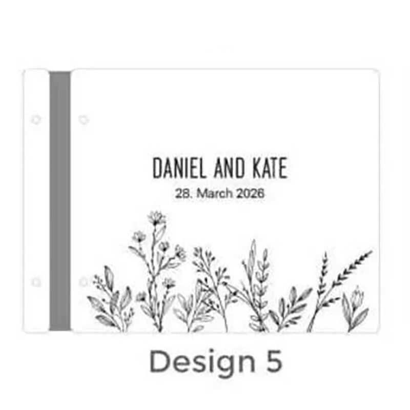 Livre d'or mariage bois pages épaisses