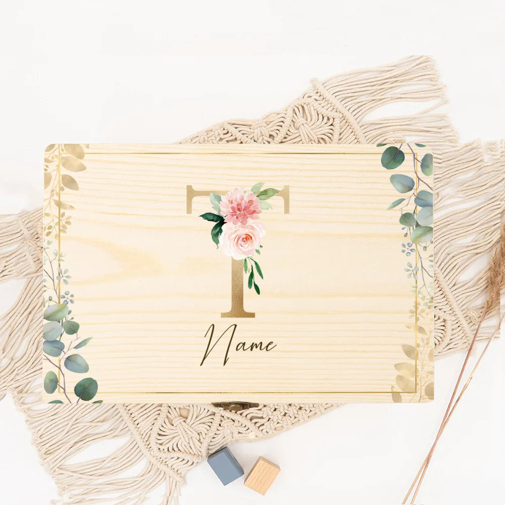 Boîte souvenir mariage initiale personnalisée