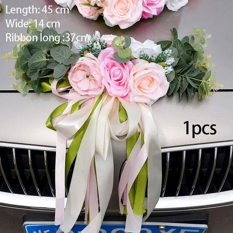 Kit Décoration Voiture Mariage Roses — vue 8