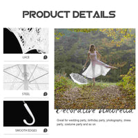 Ombrelle Décorative Mariage Dentelle Blanche — vue 4