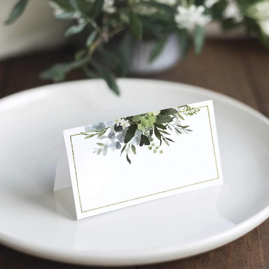 Marque-Places Mariage Feuillage Eucalyptus