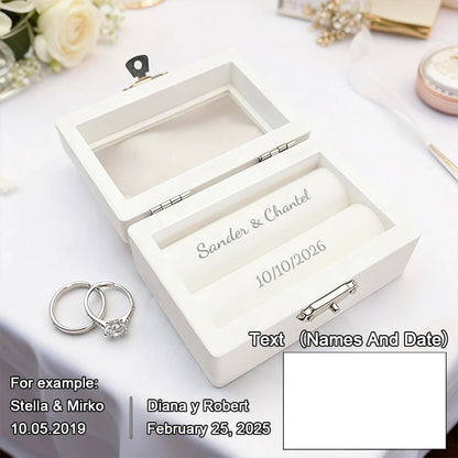 Boîte alliance mariage blanche personnalisée — vue 8