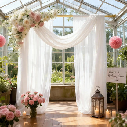 Panneau Voilage Arche Mariage Mousseline