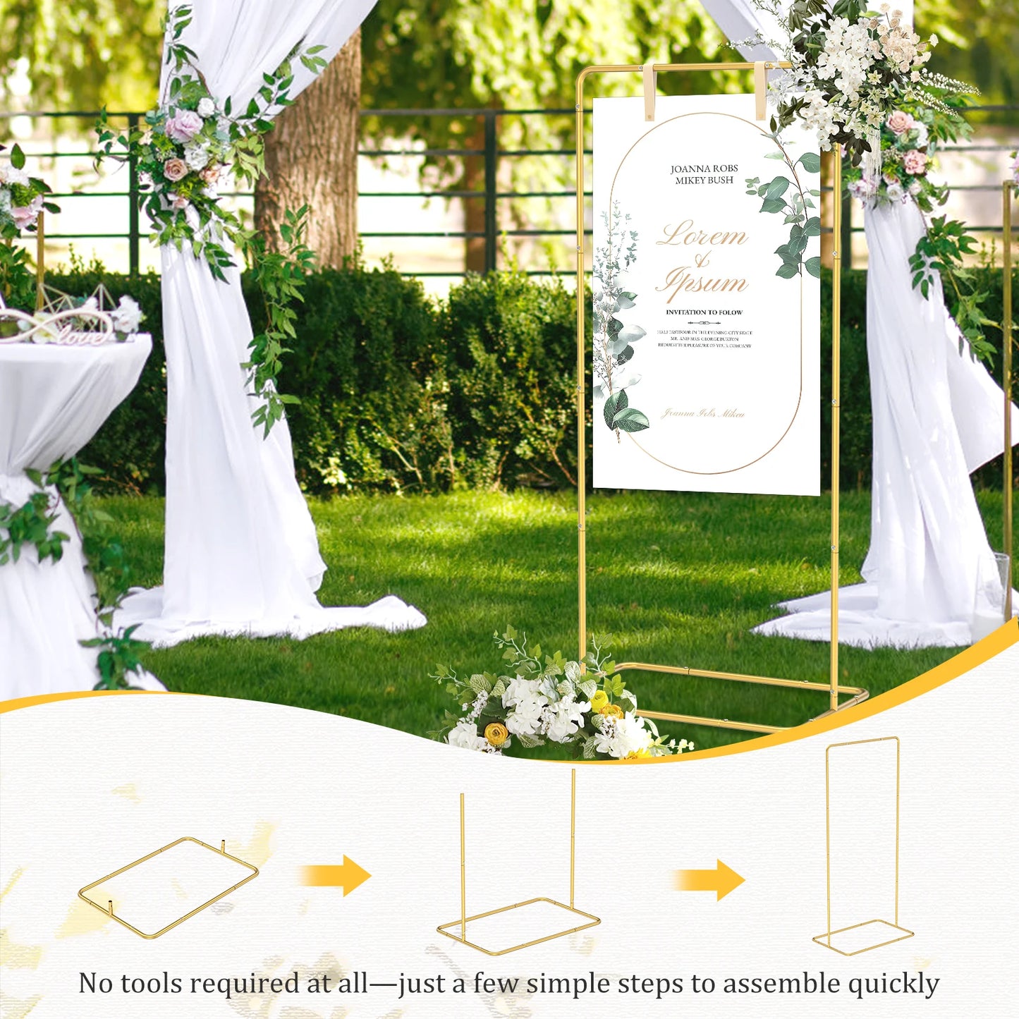 Chevalet Support Panneau Mariage Réglable