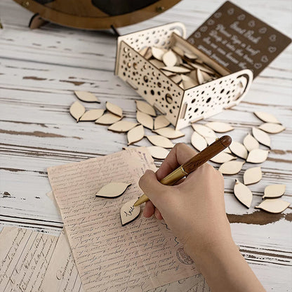 Livre d'or mariage original arbre bois