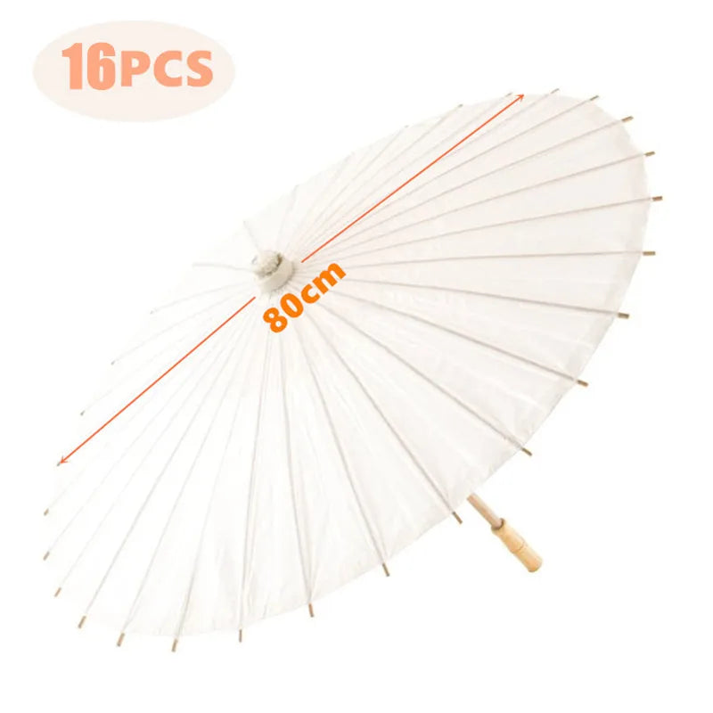 Ombrelles papier mariage en bambou