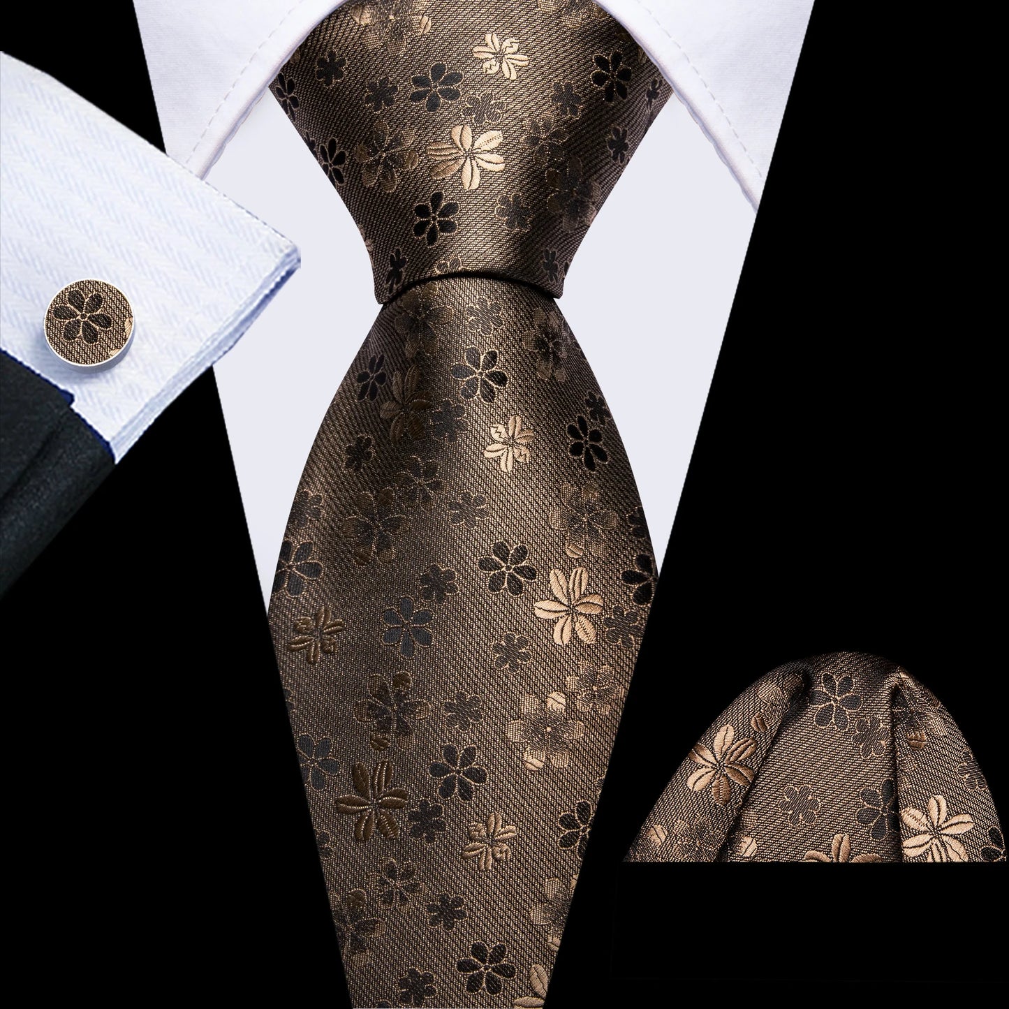 Coffret Cravate Mariage Homme Fleuri