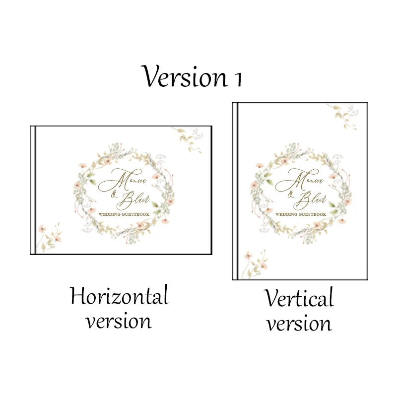 Livre d'Or Mariage Personnalisé Fleurs Aquarelle — vue 9