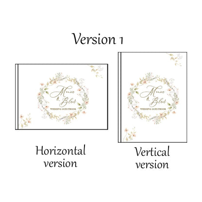 Livre d'Or Mariage Personnalisé Fleurs Aquarelle — vue 9