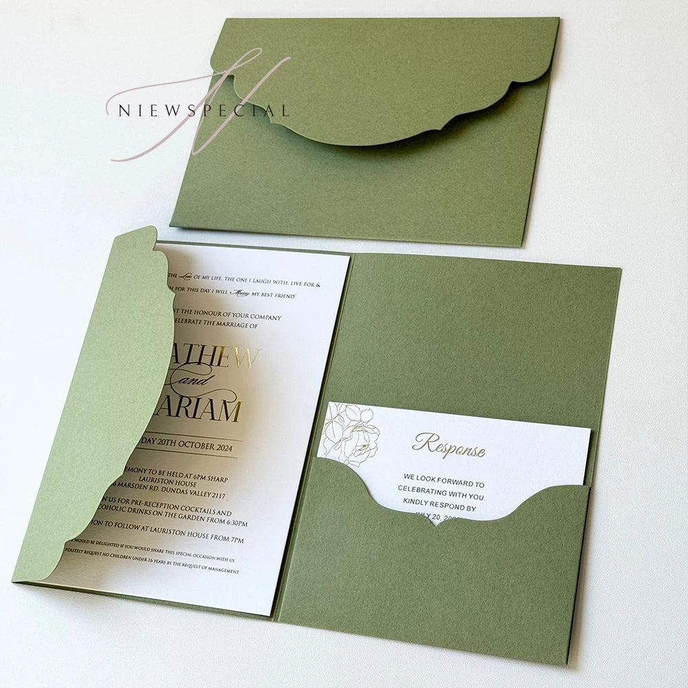 Pochette Carton Faire-Part Mariage Vierge