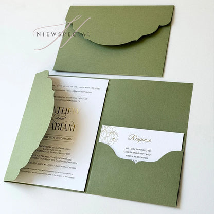 Pochette Carton Faire-Part Mariage Vierge