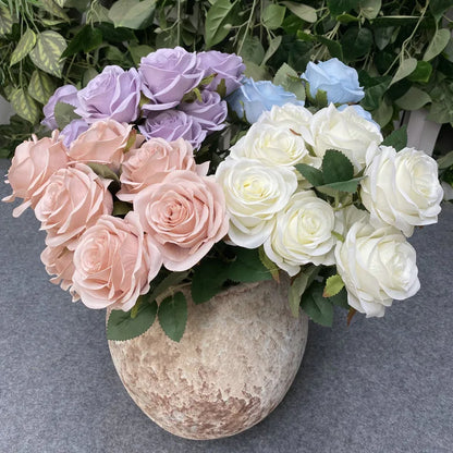 Bouquet de Roses Artificielles Mariage 9 Têtes