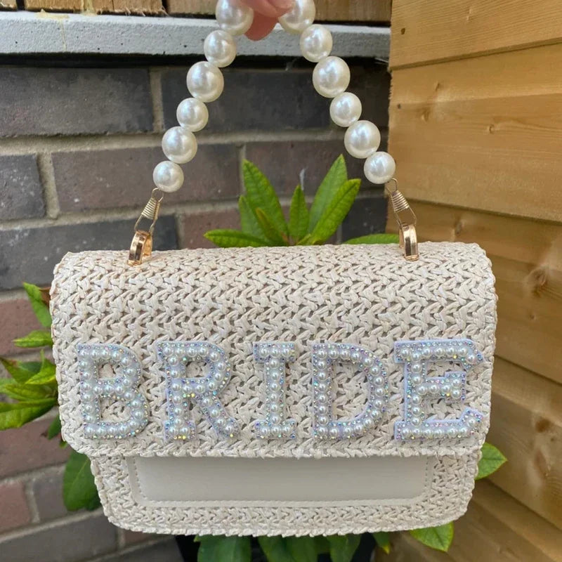 Sac Mariée Tressé à Perles