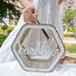 Urne Mariage Personnalisée Hexagone en Bois