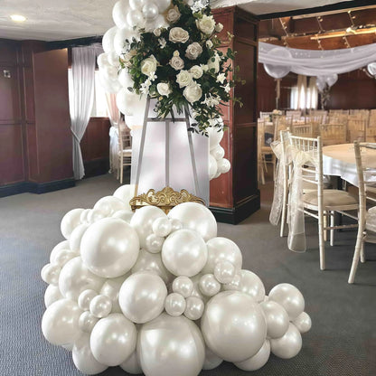 Arche Ballon Mariage Blanc Nacré