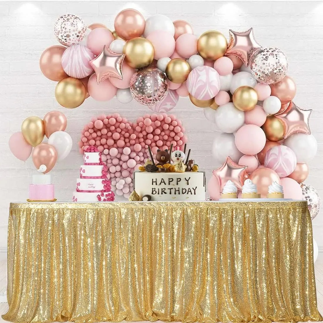 Jupe de Table à Sequins Mariage