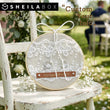 Coussin alliance monogramme doré tulle