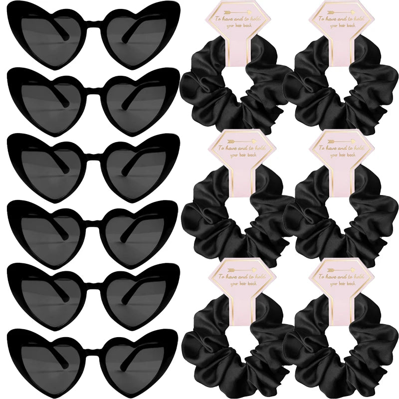 Lot lunettes cœur et chouchous EVJF