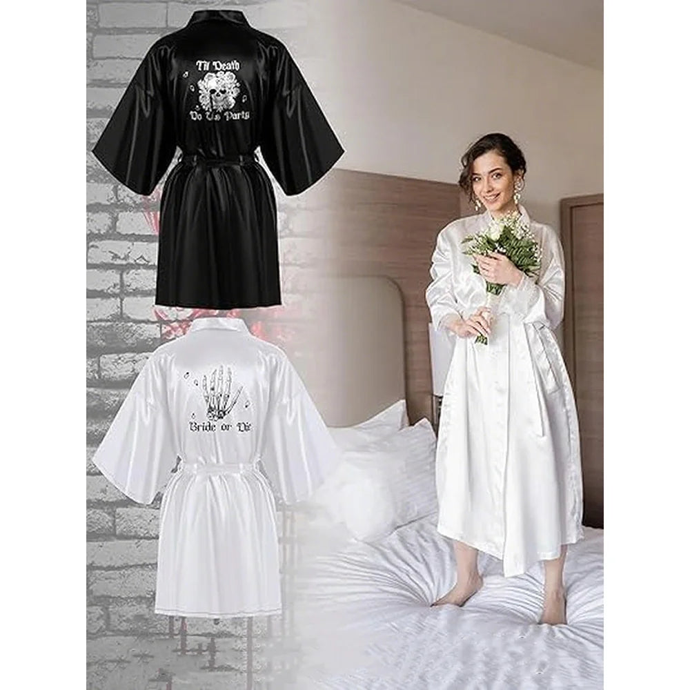 Peignoir EVJF gothique noir ou blanc
