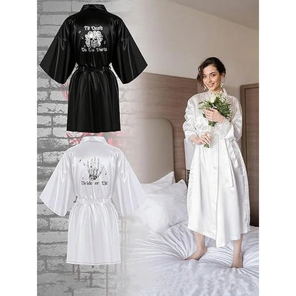 Peignoir EVJF gothique noir ou blanc