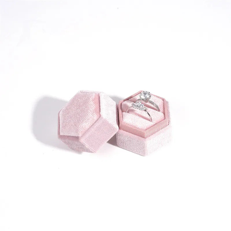 Écrin alliance hexagonal en velours — vue 6