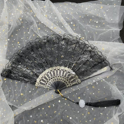 Éventail dentelle mariage invités