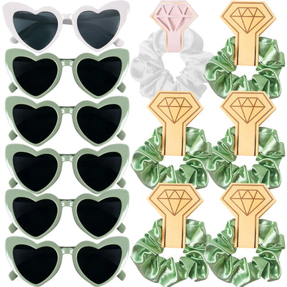 Lot lunettes cœur et chouchous EVJF