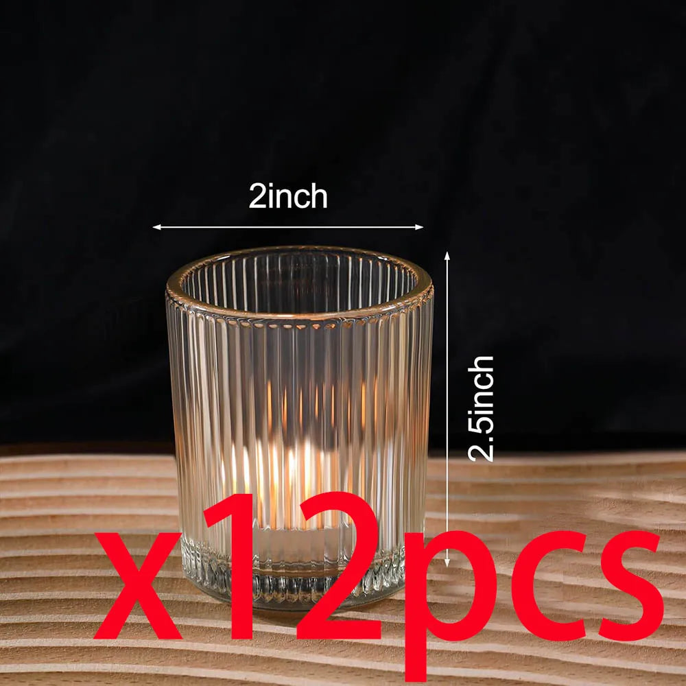 Photophores Mariage Verre Strié