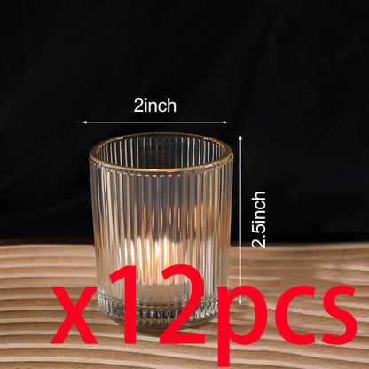 Photophores Mariage Verre Strié