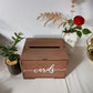 Urne Mariage en Bois Brun à Fente
