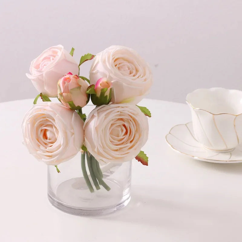 Bouquet de Roses Artificielles Toucher Réel — vue 4