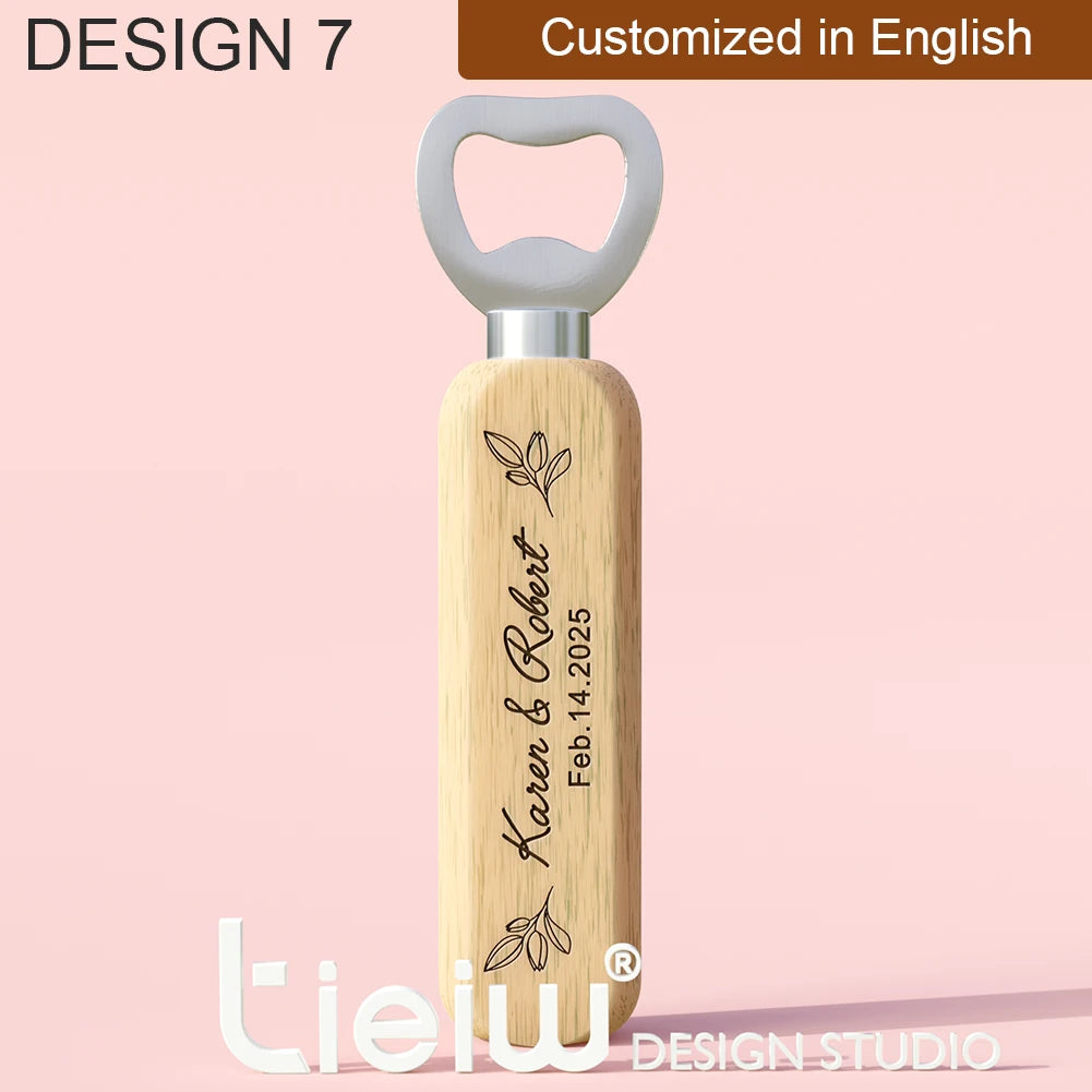 Cadeau invité mariage décapsuleur bois gravé — vue 33